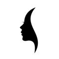 Beautiful silhouette hair girl, salon logo Ã¢â¬â vector